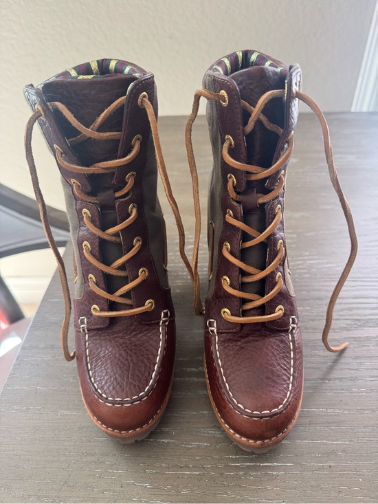 Sperry Shoes - Women's Top Sperry Brown Leather Lace-Up Boot worn once